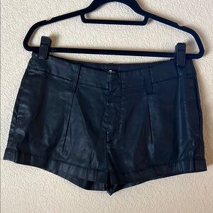 7 For All Mankind Black Coated Shorts